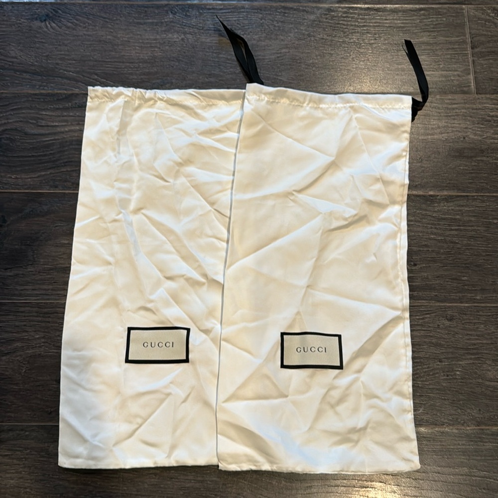 Gucci drawstring shoe bags